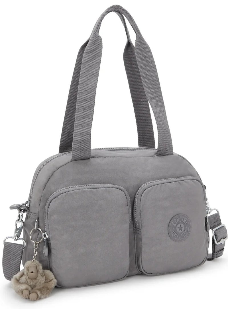 كيبلينغ حقيبة كتف رمادية متوسطة بتصميم جذاب مع حزام كتف قابل للإزالة - Image 5